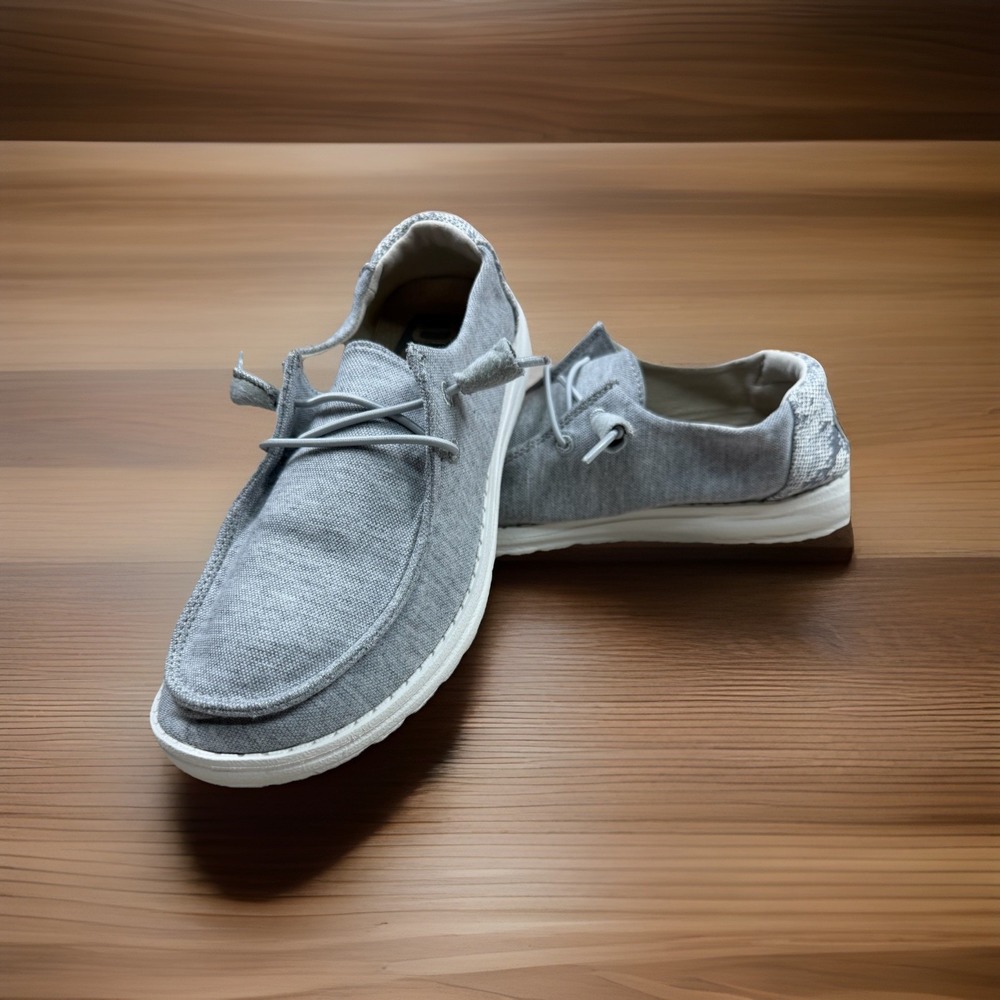 Hey Dude Women's‎ Wendy Stretch Fleece Shoes Size 7 Comfort Glacier Gray